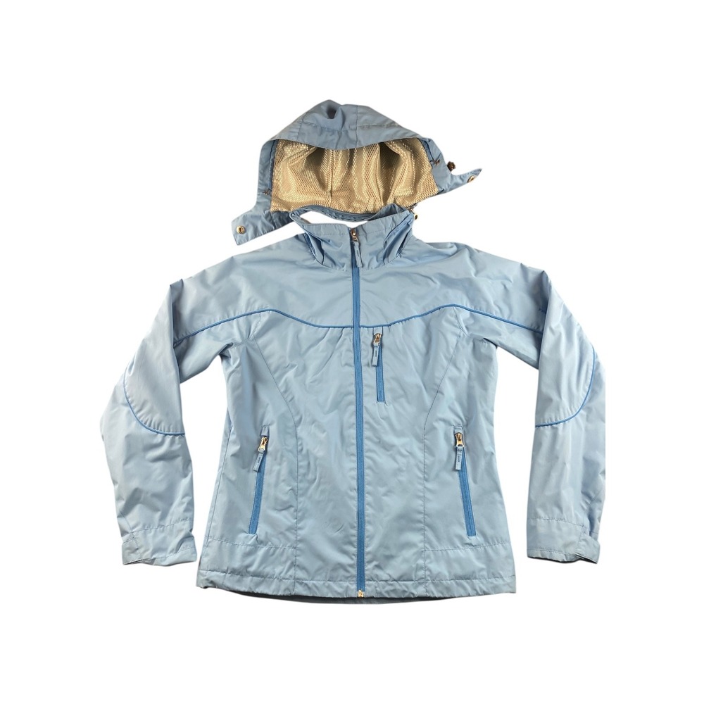 Free Country Womens Radiance‎ Lightweight Hooded Jacket Blue Size S